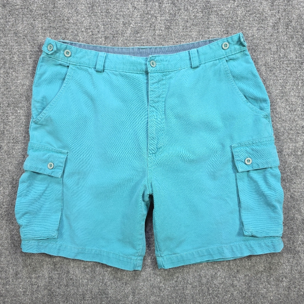 Columbia Sportswear | 34" Waist | Vintage Cargo Shorts | Aqua Cotton Duck